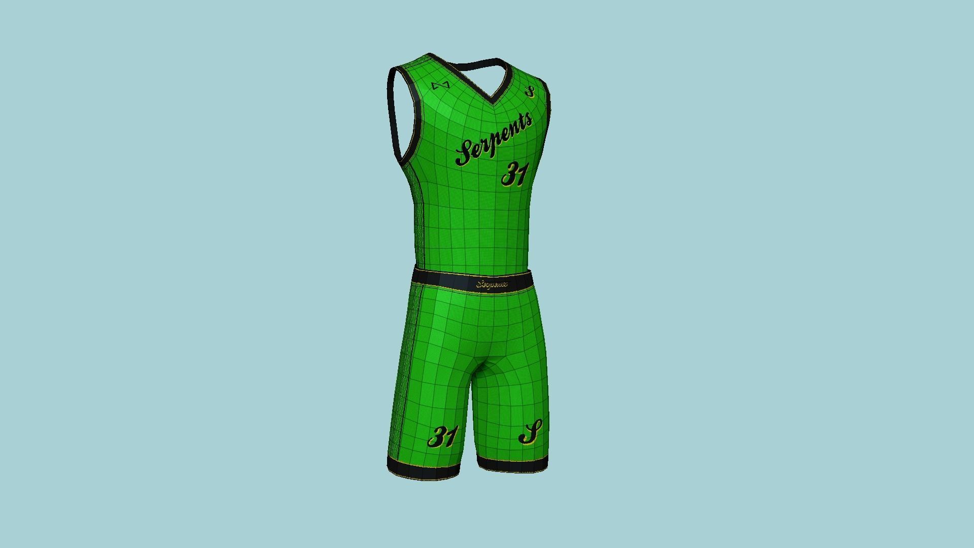 10 Basketball Fantasy Teams Uniforms - Character Design 3D Model Collection_90