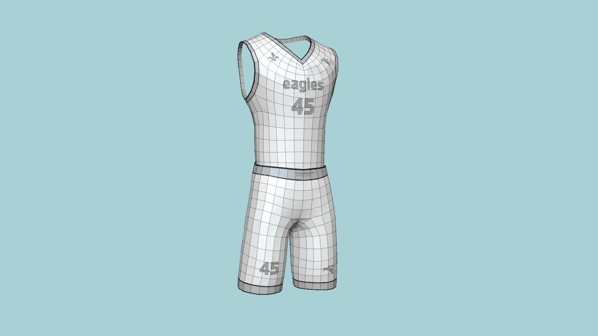 10 Basketball Fantasy Teams Uniforms - Character Design 3D Model Collection_94