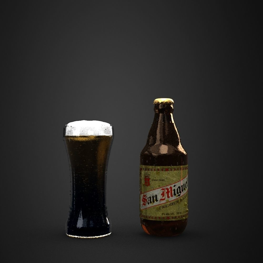 Drinks beverages model in Lightwave 3D 3D model_2