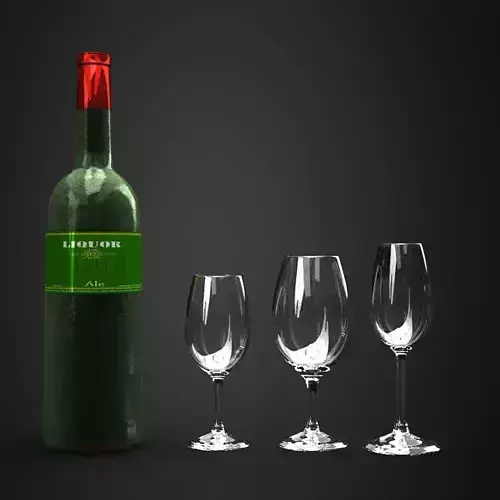 Drinks beverages model in Lightwave 3D