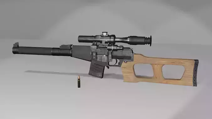 VSS Vintorez Low-poly 3D model