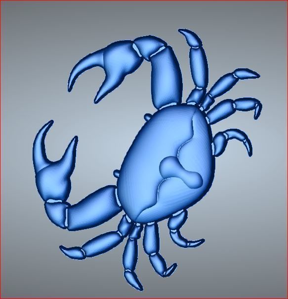 crab pendant 3D print model_2