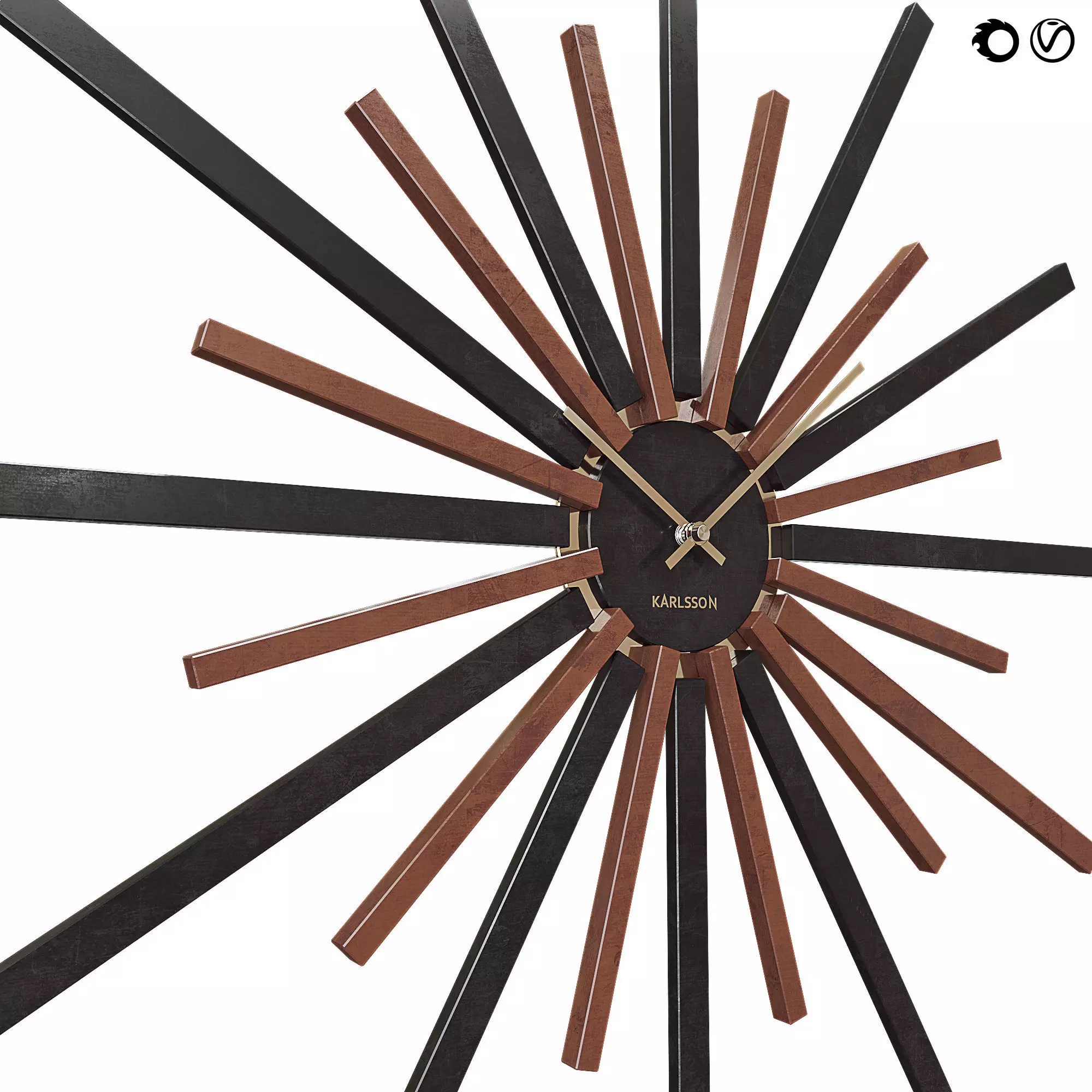 Karlsson Wall Clock - Diva Black 3D model_0