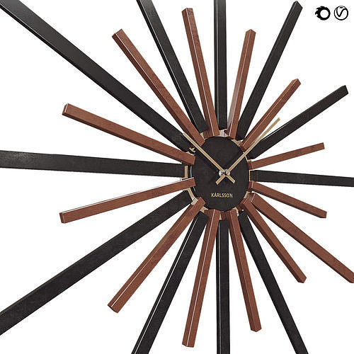 Karlsson Wall Clock - Diva Black 3D model