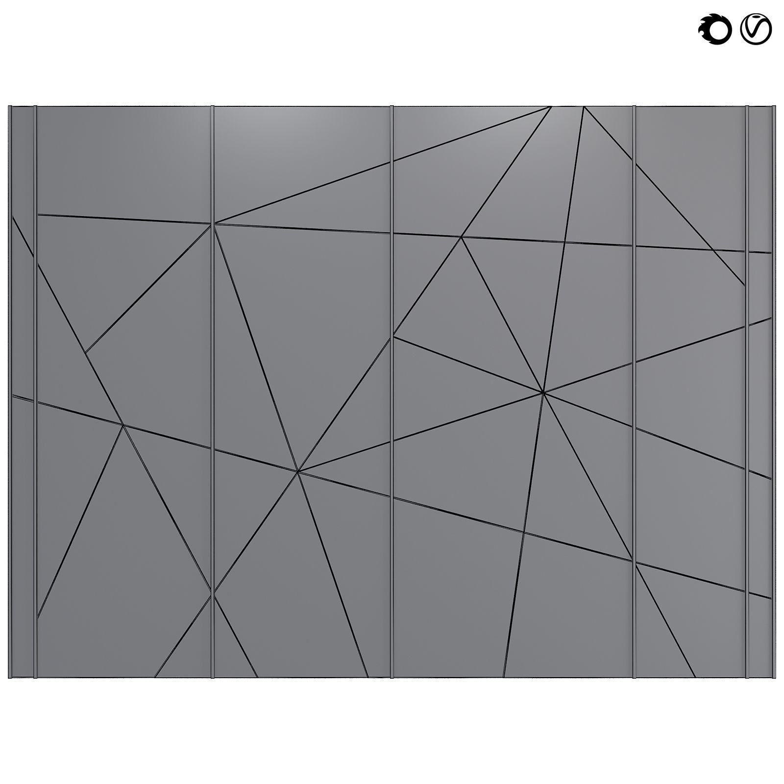 Decor wood Panel 51 3D model_1