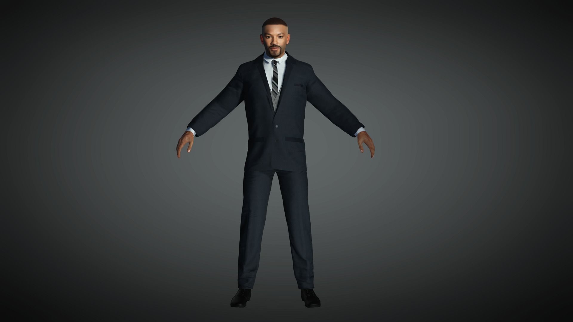 AAA Realistic Male Character 13 Low-poly 3D model_4