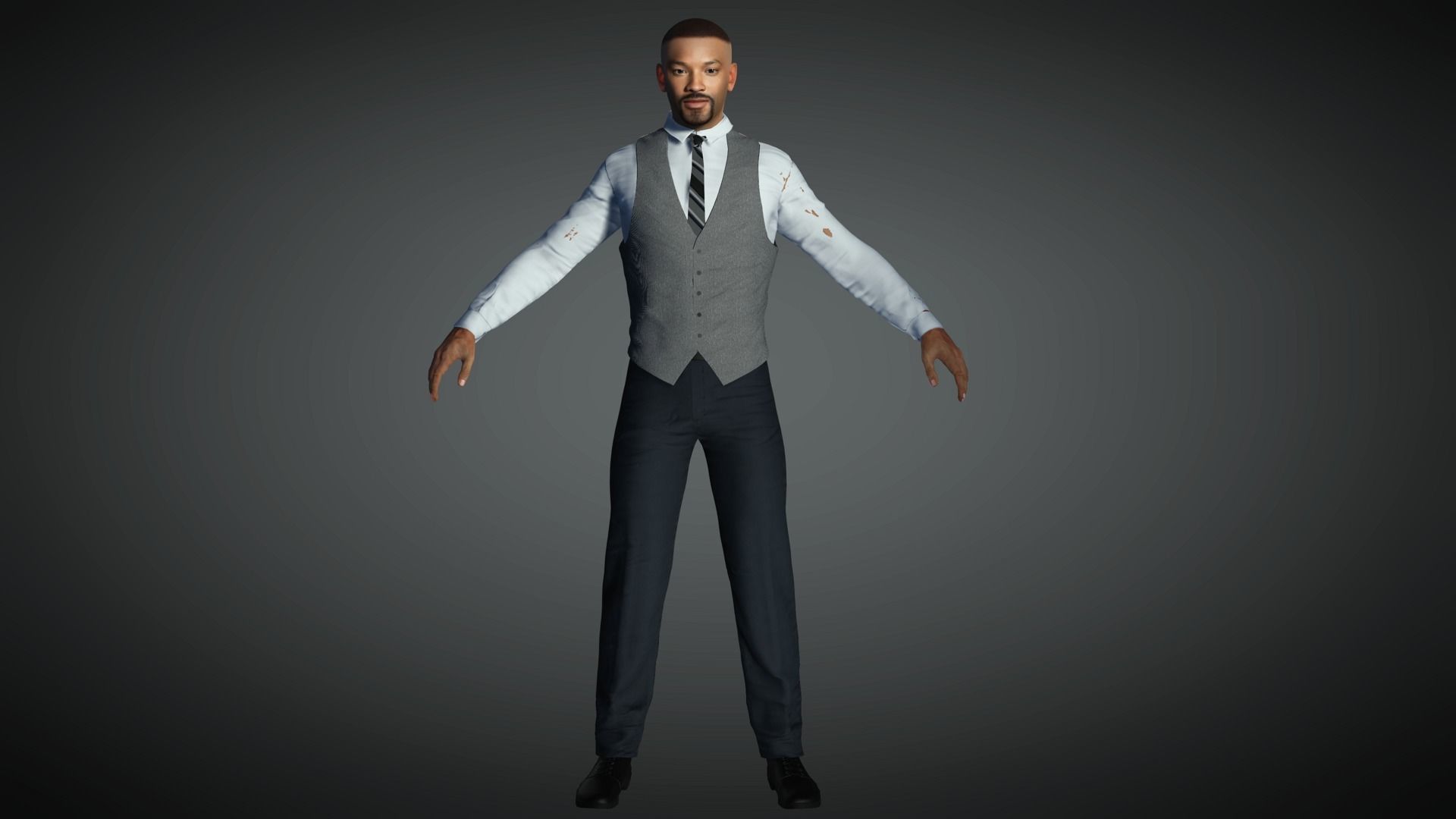 AAA Realistic Male Character 13 Low-poly 3D model_10