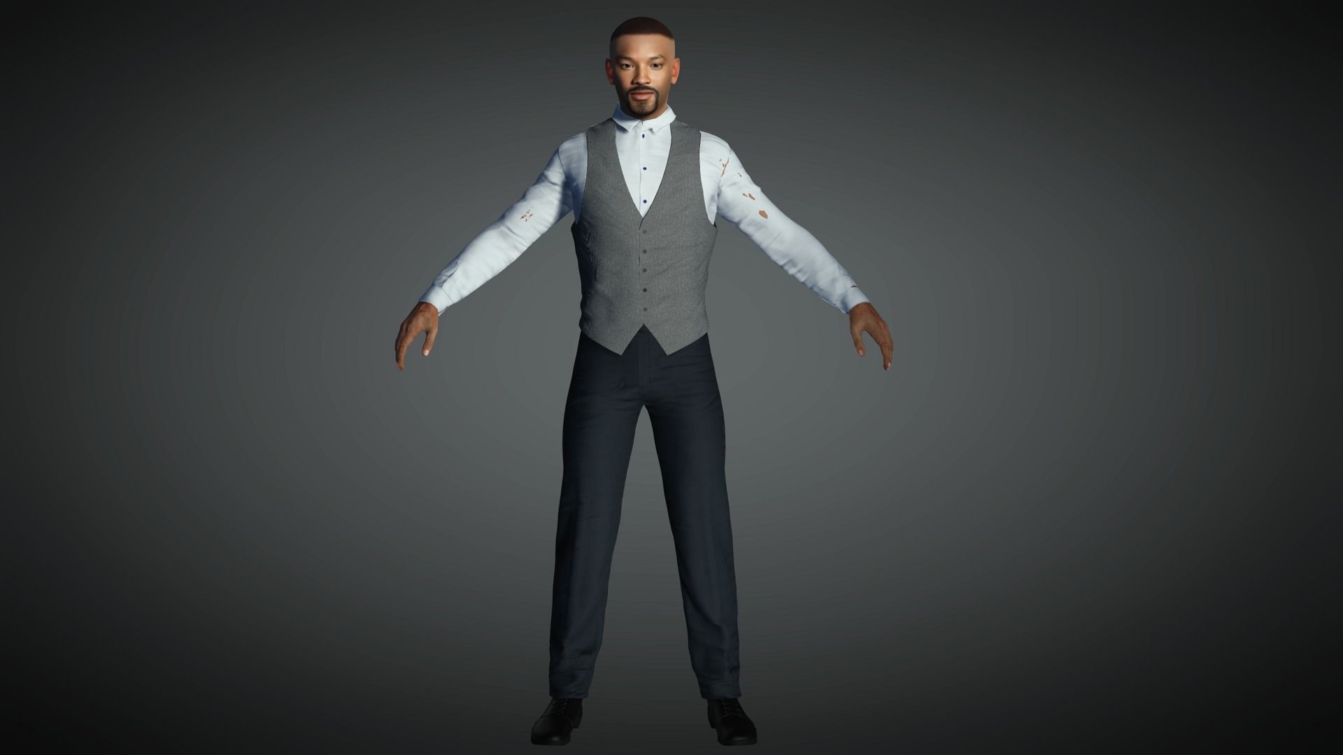 AAA Realistic Male Character 13 Low-poly 3D model_7
