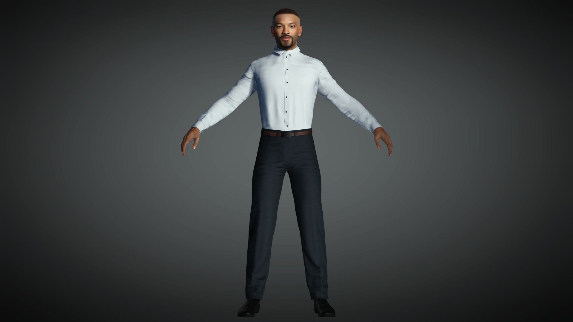 AAA Realistic Male Character 13 Low-poly 3D model_9