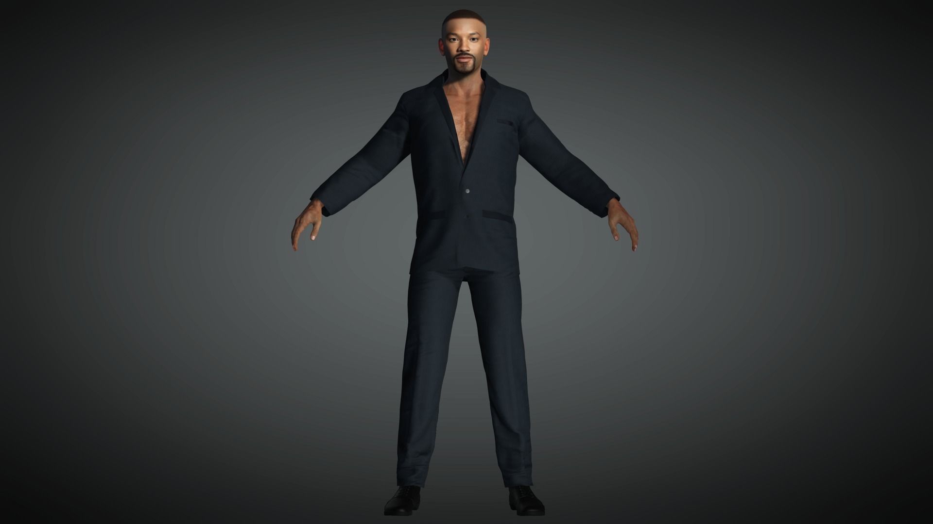 AAA Realistic Male Character 13 Low-poly 3D model_16