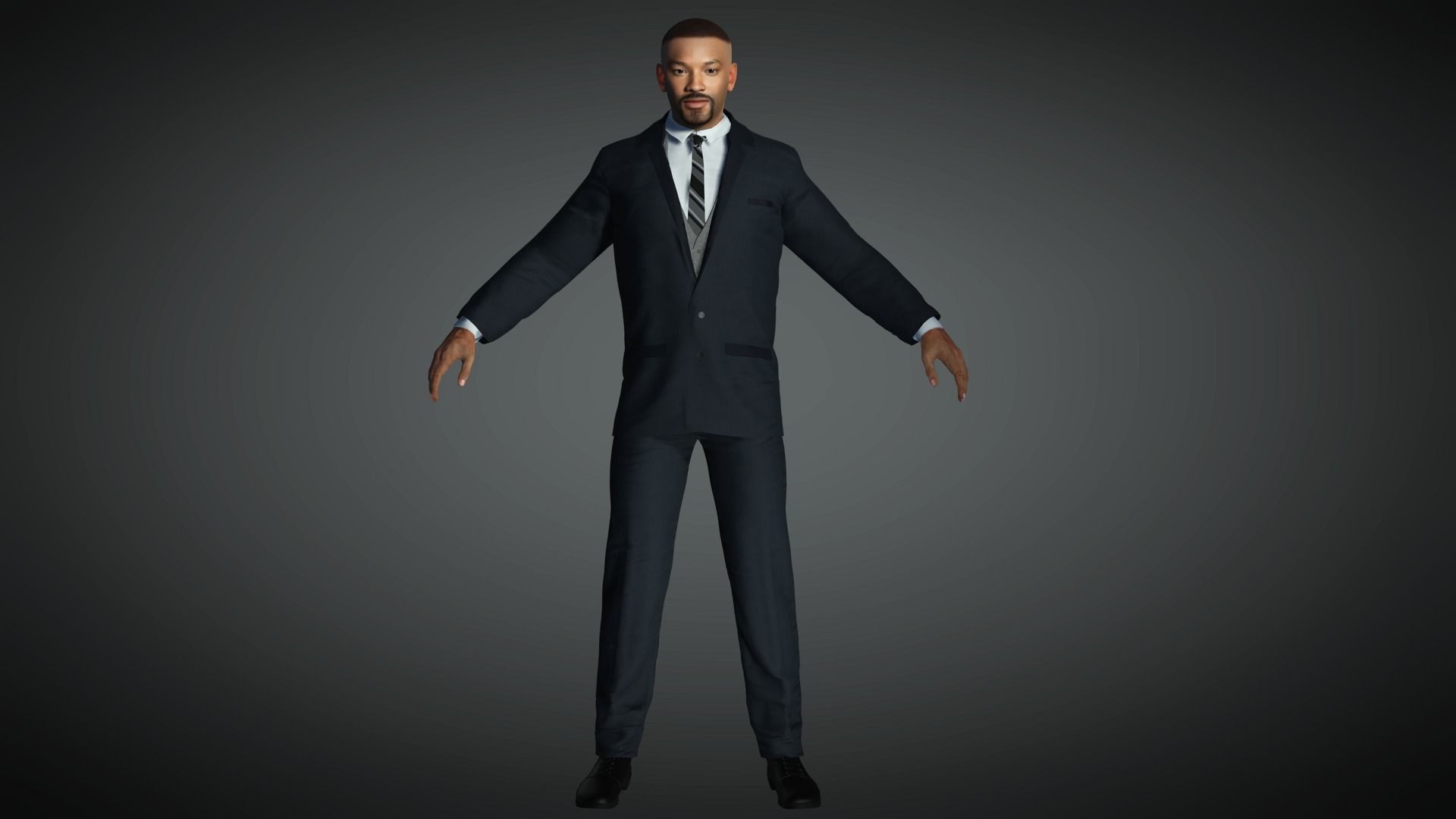 AAA Realistic Male Character 13 Low-poly 3D model_3