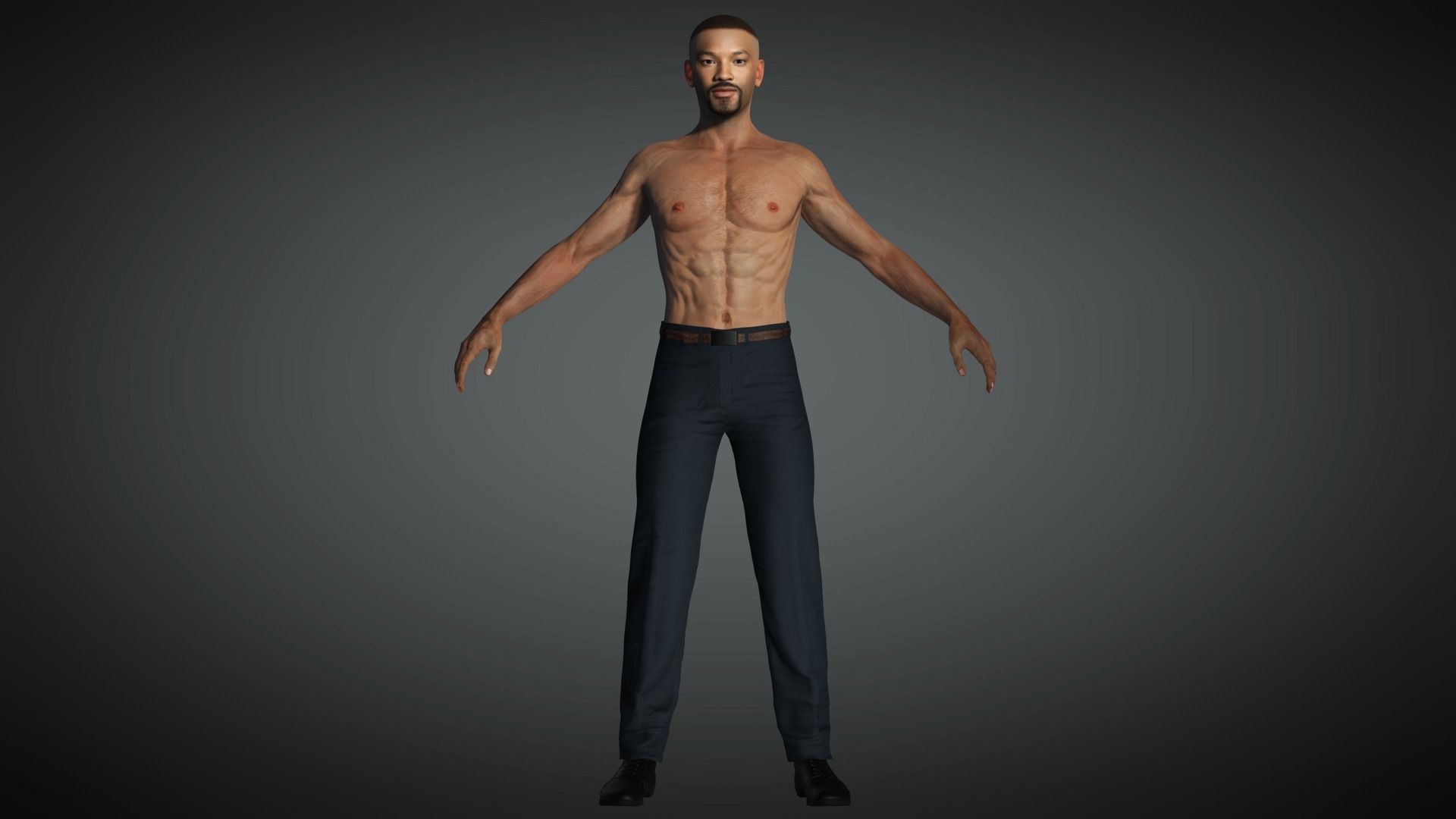AAA Realistic Male Character 13 Low-poly 3D model_6