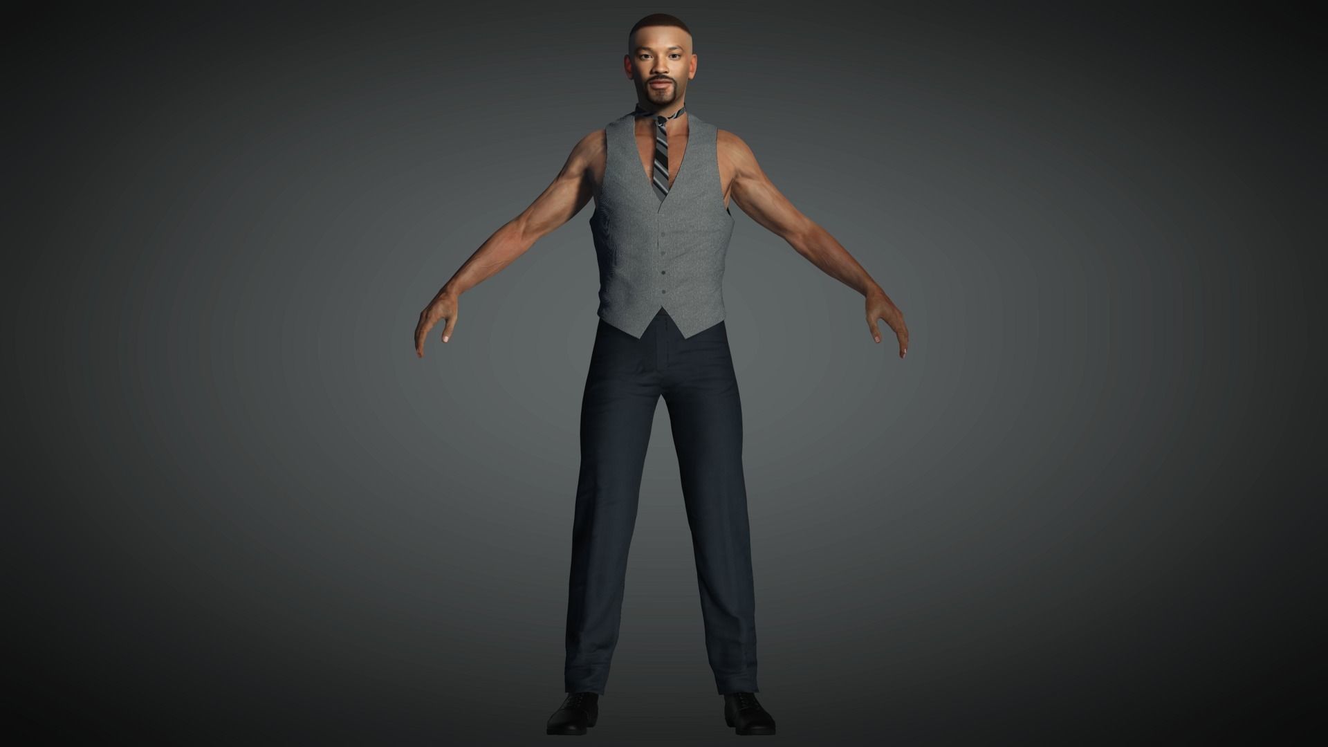 AAA Realistic Male Character 13 Low-poly 3D model_14