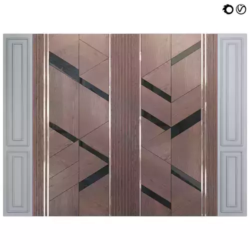 Decor wood Panel 54 3D model