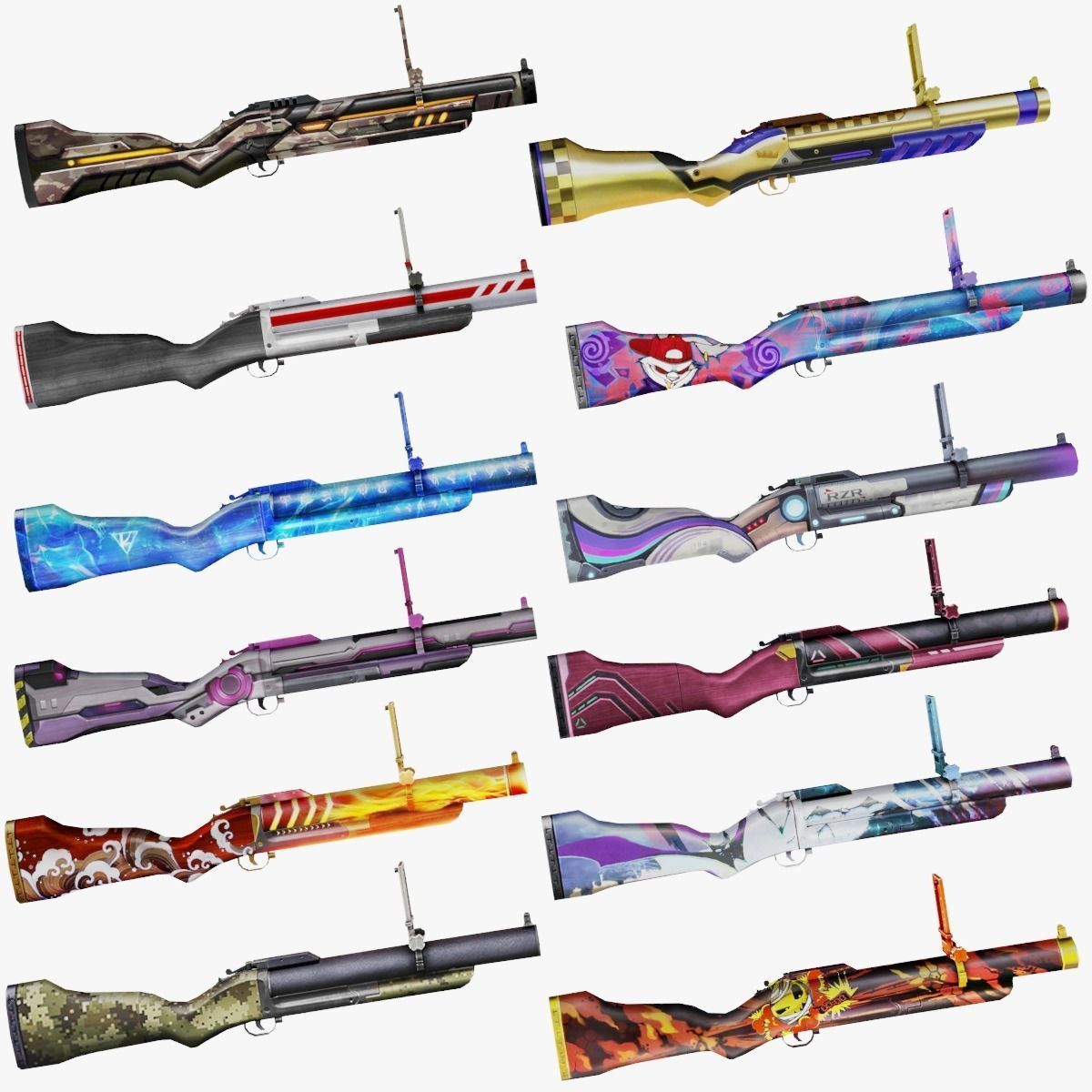 M79 Rifle Game Weapon 12x 3D model_1