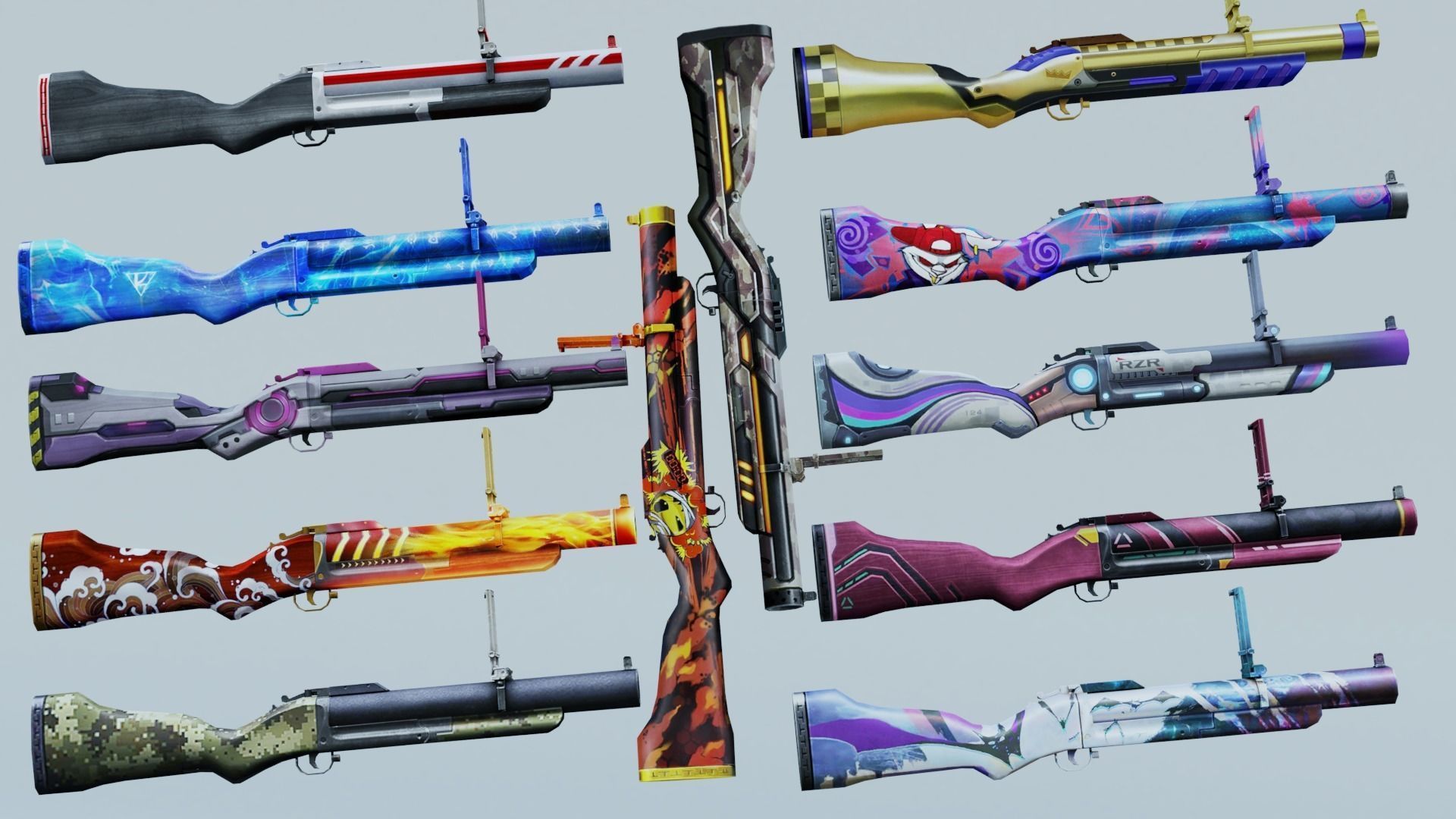 M79 Rifle Game Weapon 12x 3D model_2