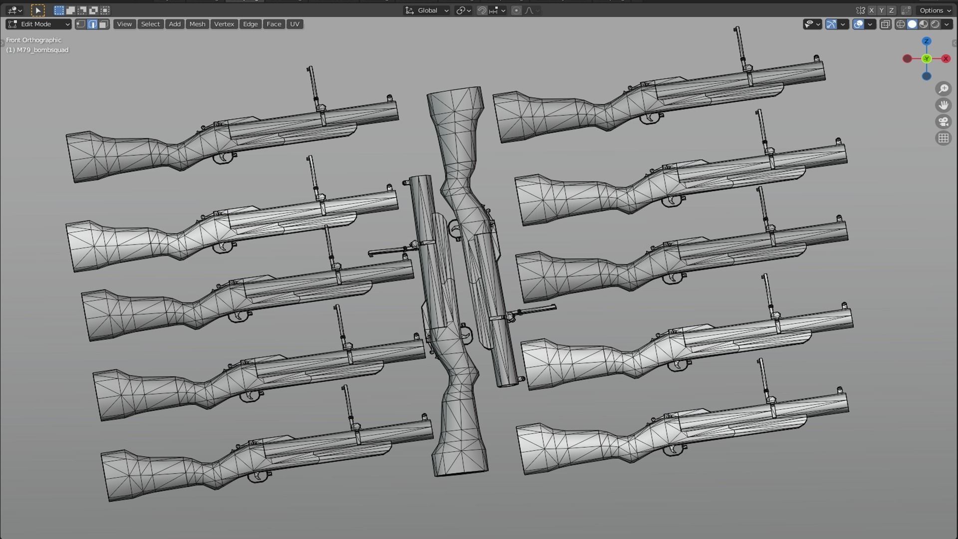 M79 Rifle Game Weapon 12x 3D model_4