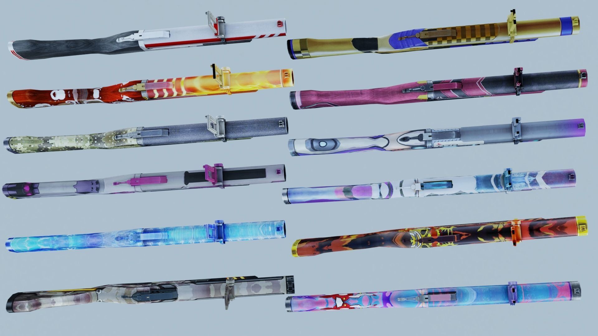 M79 Rifle Game Weapon 12x 3D model_3