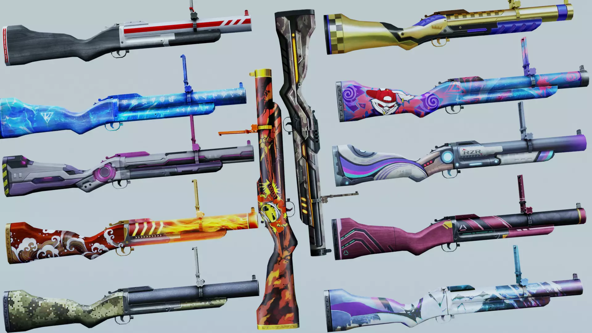 M79 Rifle Game Weapon 12x 3D model_0