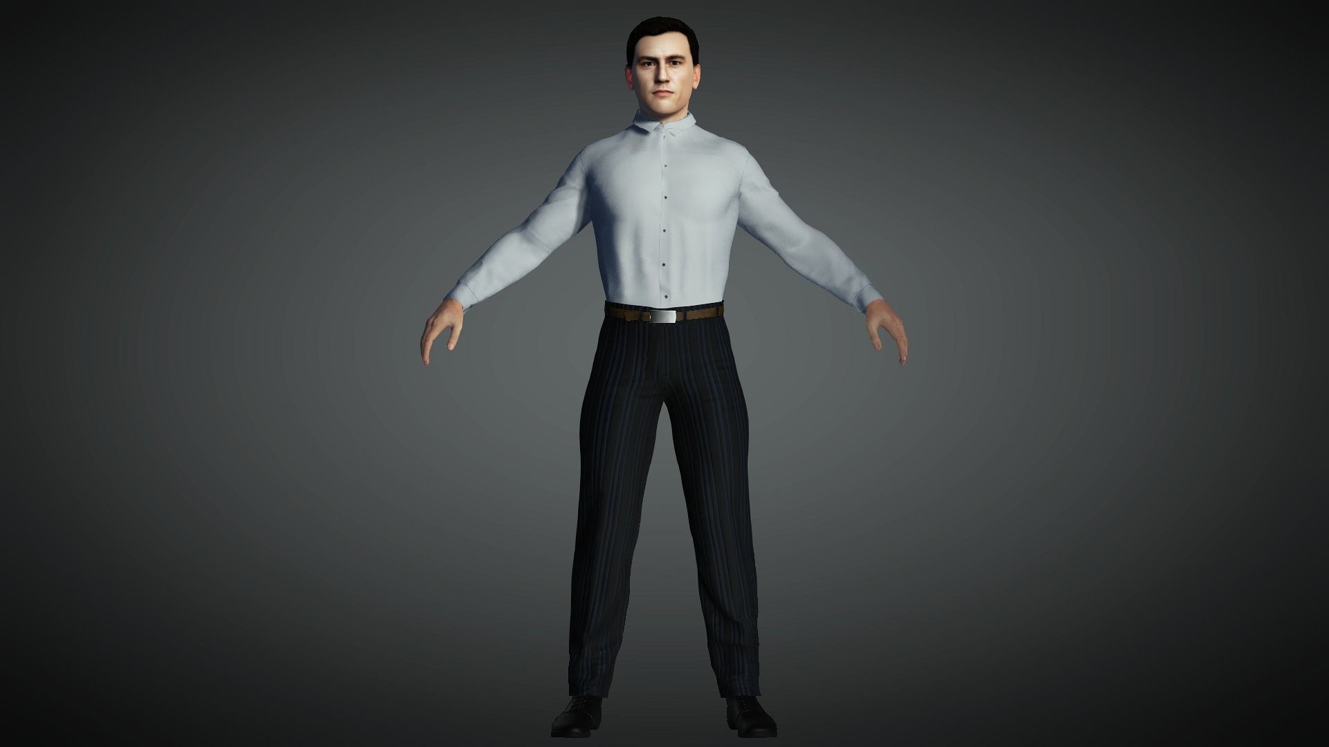 AAA Realistic Male Character 14 Low-poly 3D model_4