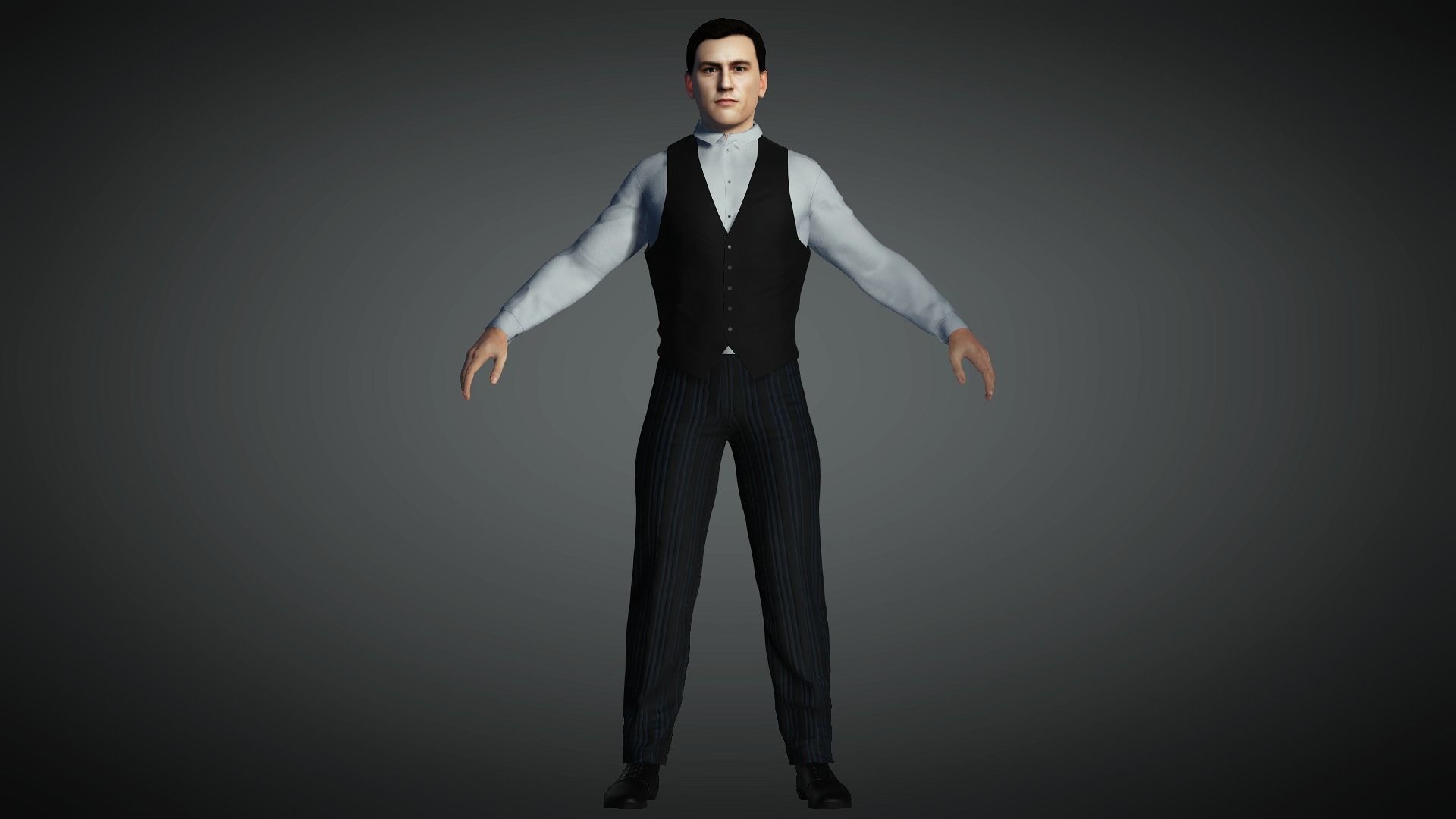 AAA Realistic Male Character 14 Low-poly 3D model_6