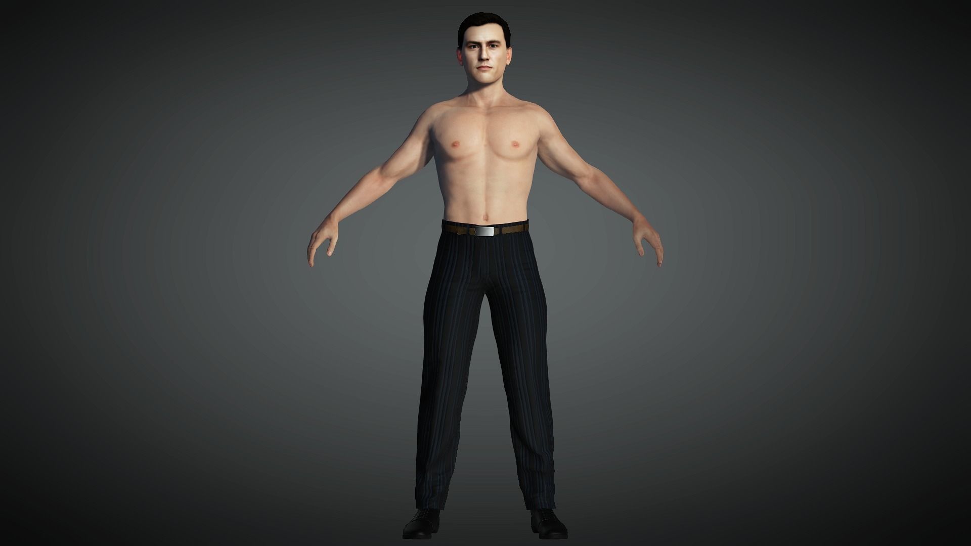 AAA Realistic Male Character 14 Low-poly 3D model_9