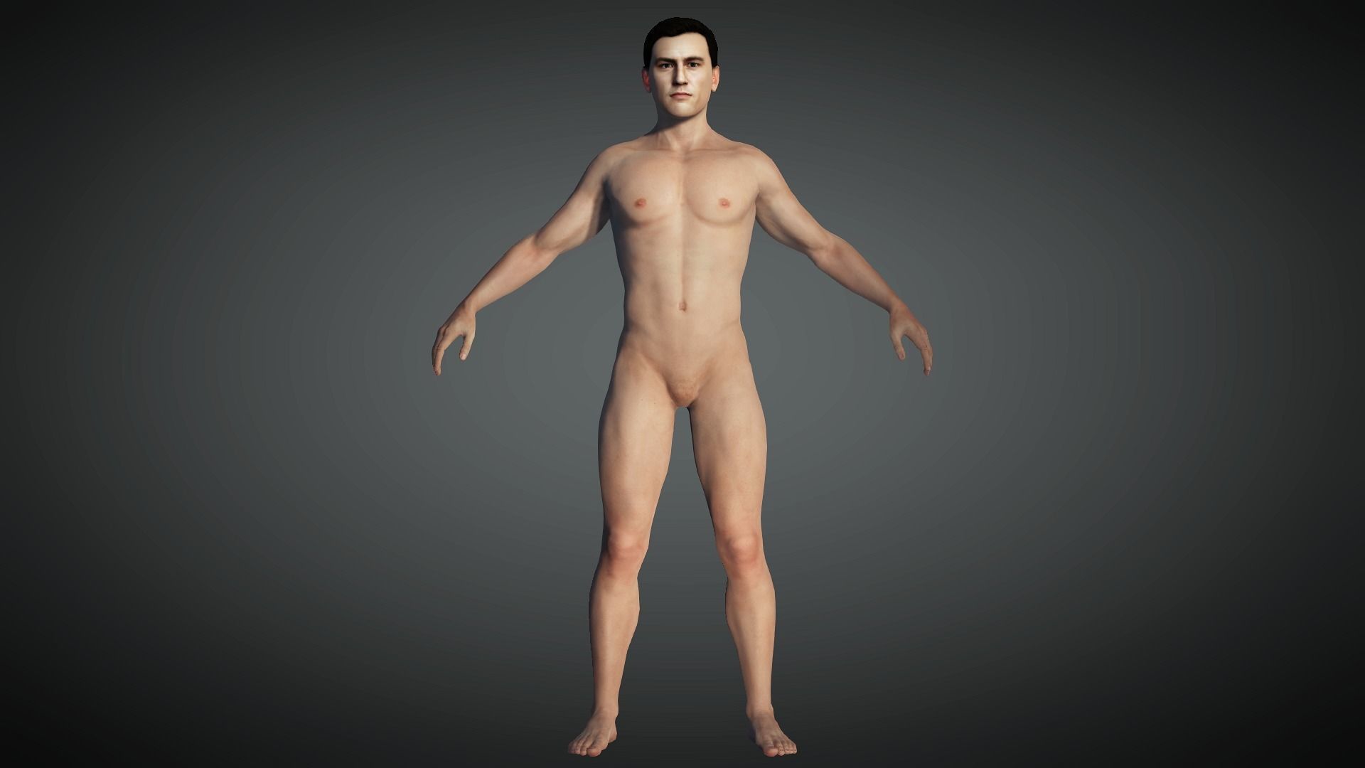 AAA Realistic Male Character 14 Low-poly 3D model_10