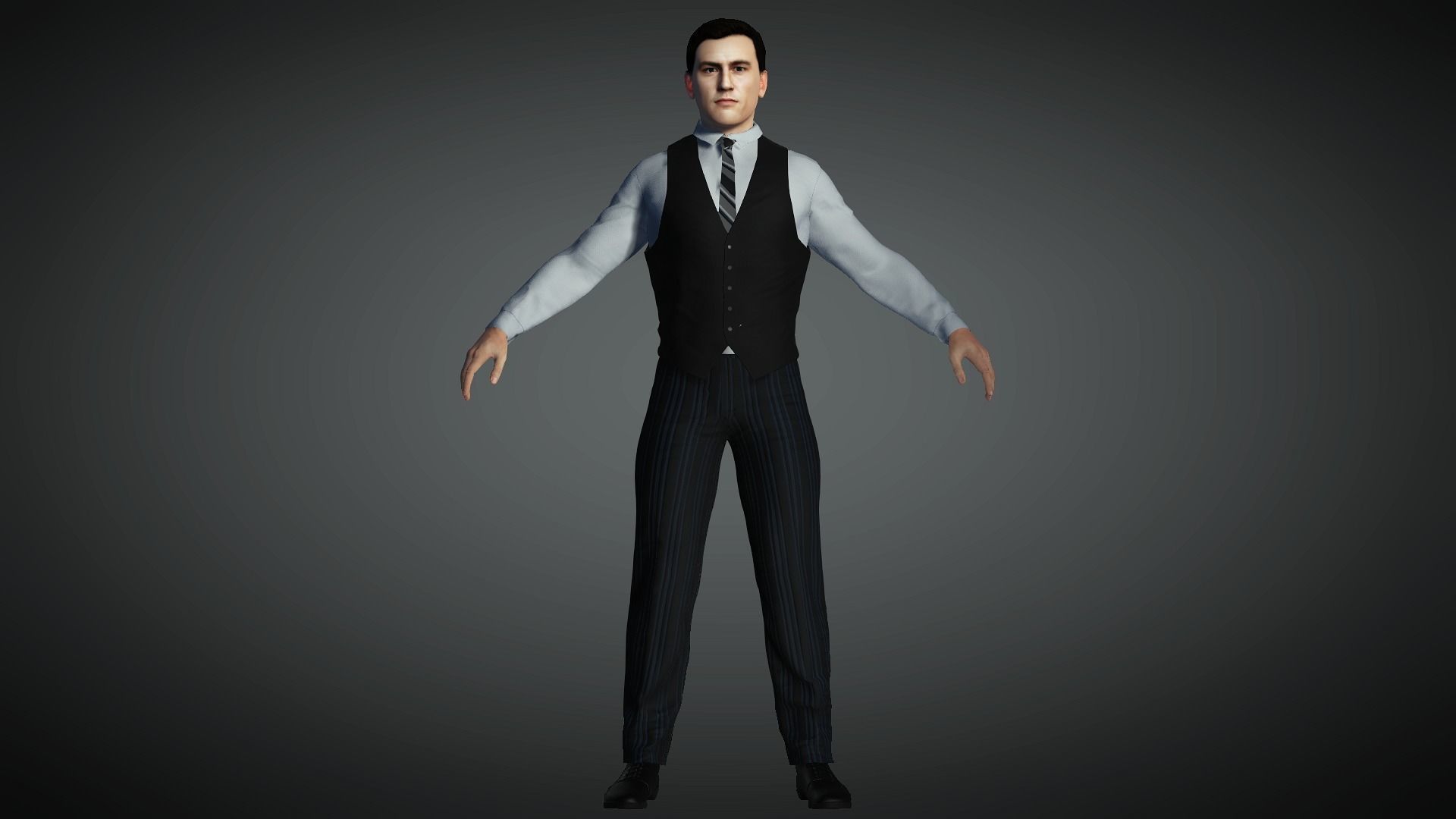 AAA Realistic Male Character 14 Low-poly 3D model_2