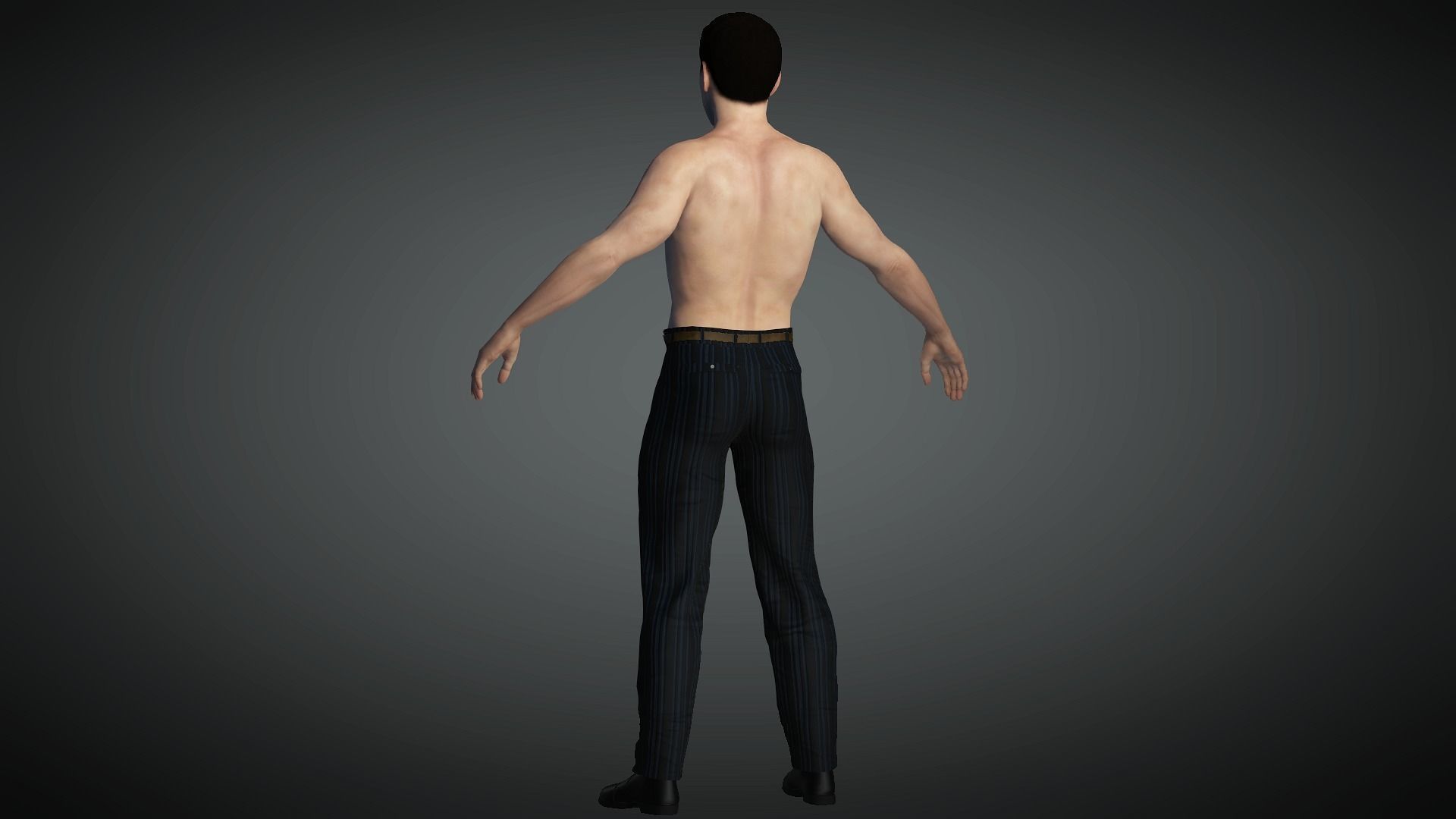 AAA Realistic Male Character 14 Low-poly 3D model_15