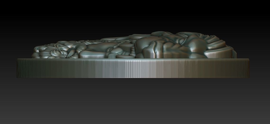 Hercules coin with head of lion 3D print model_3