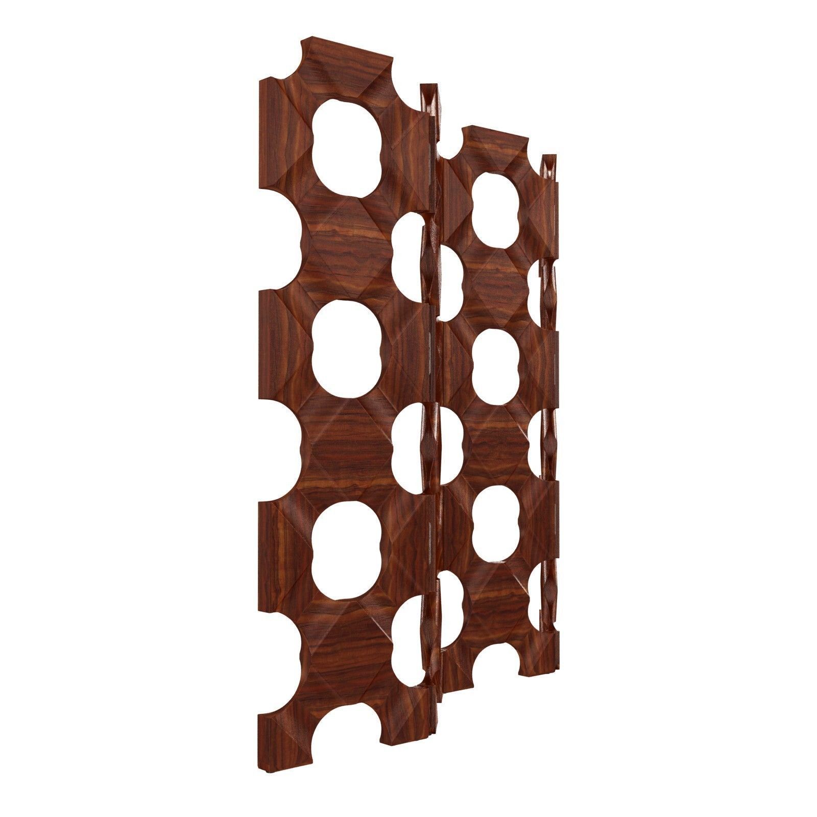 Leonidas walnut room divider Agrippa collection  3D model_1