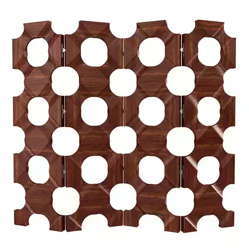Leonidas walnut room divider Agrippa collection  3D model