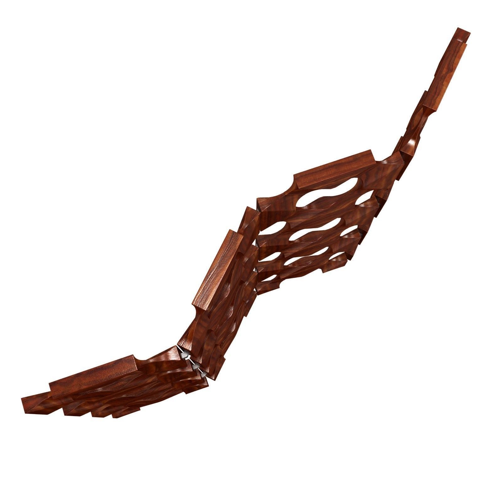 Leonidas walnut room divider Agrippa collection  3D model_5