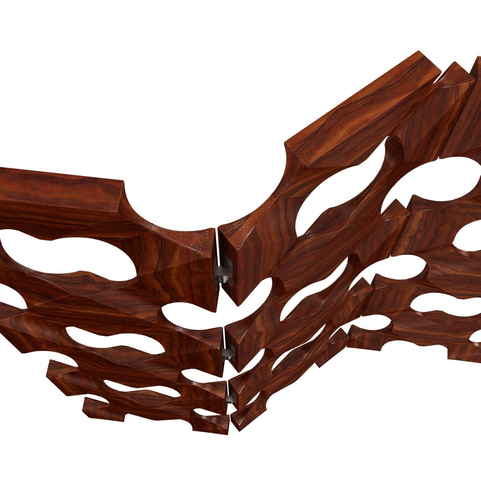 Leonidas walnut room divider Agrippa collection  3D model_3