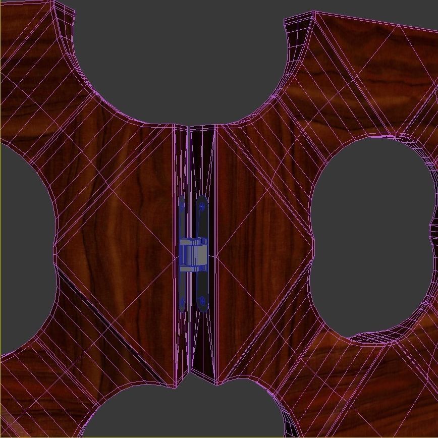 Leonidas walnut room divider Agrippa collection  3D model_6