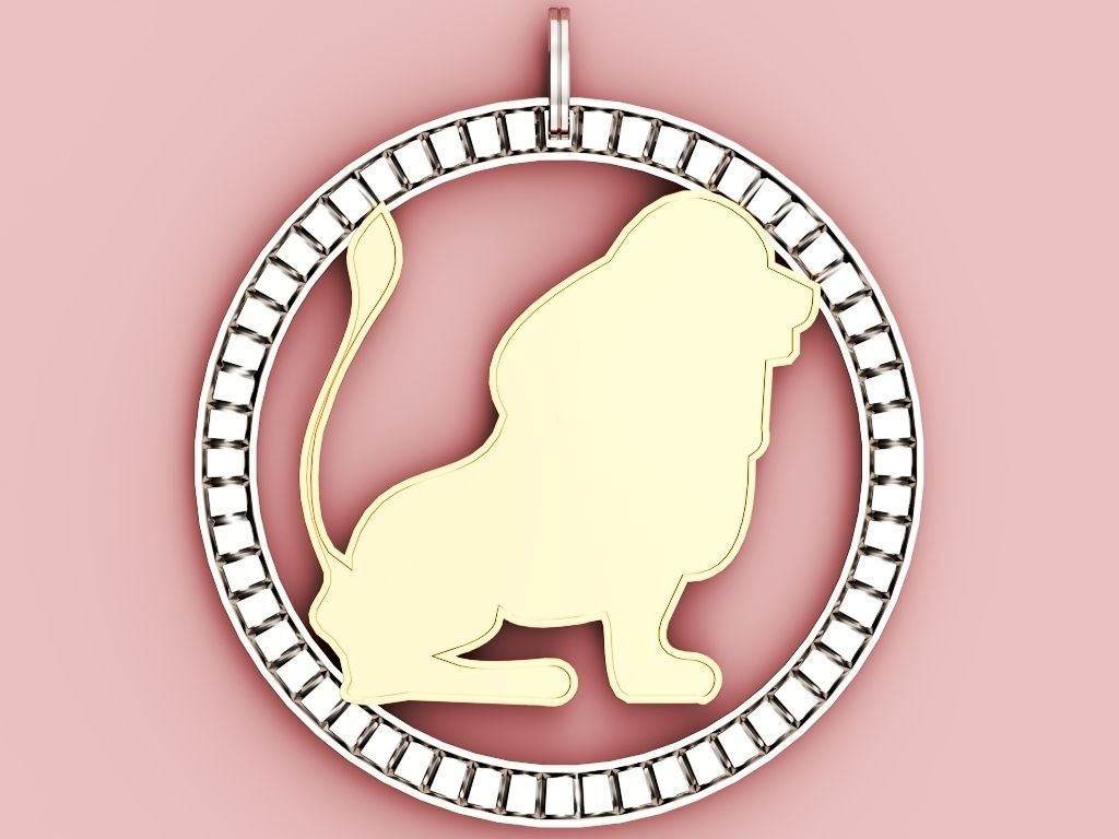 Leo Pendant 3D print model_2