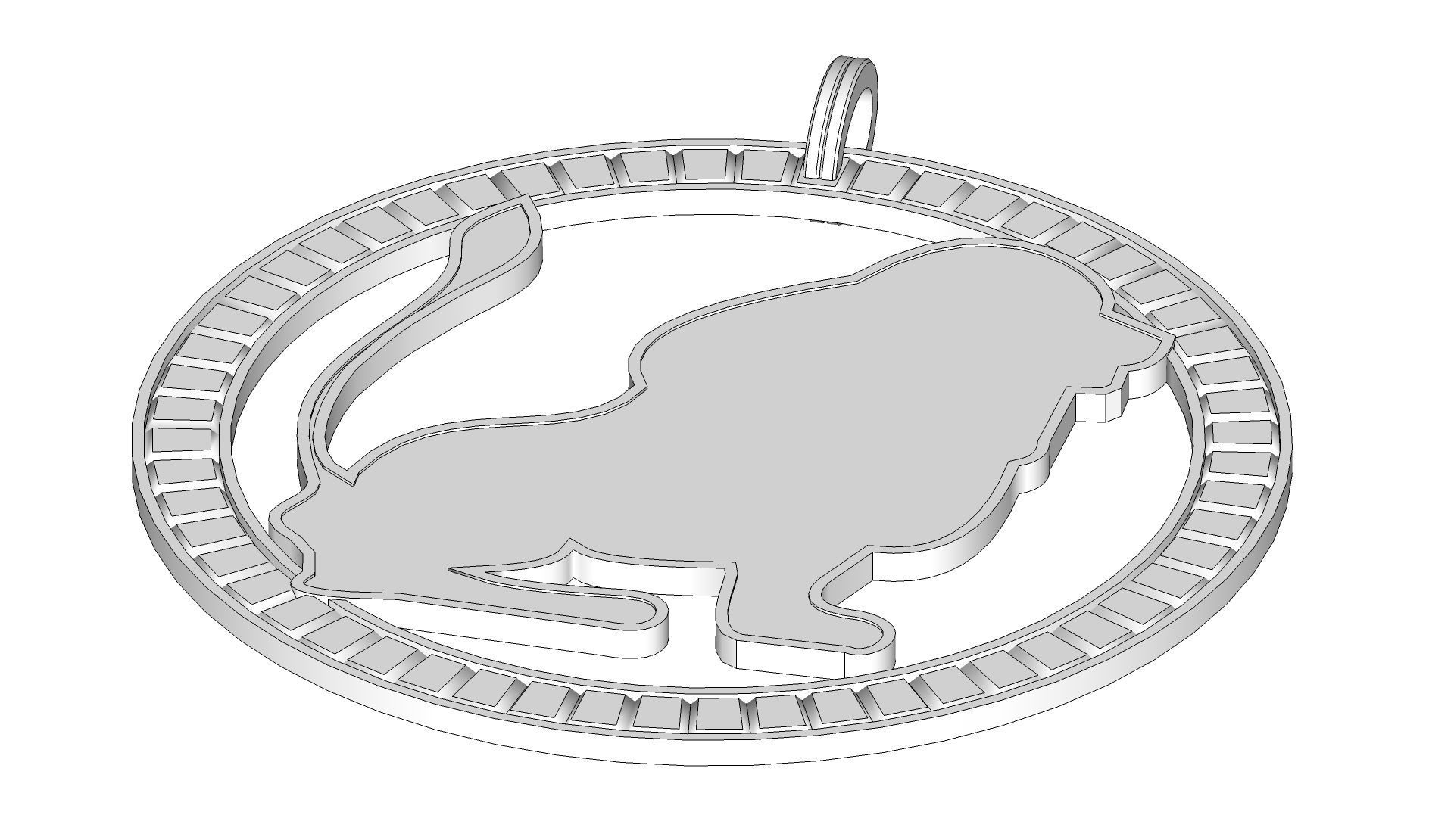 Leo Pendant 3D print model_6