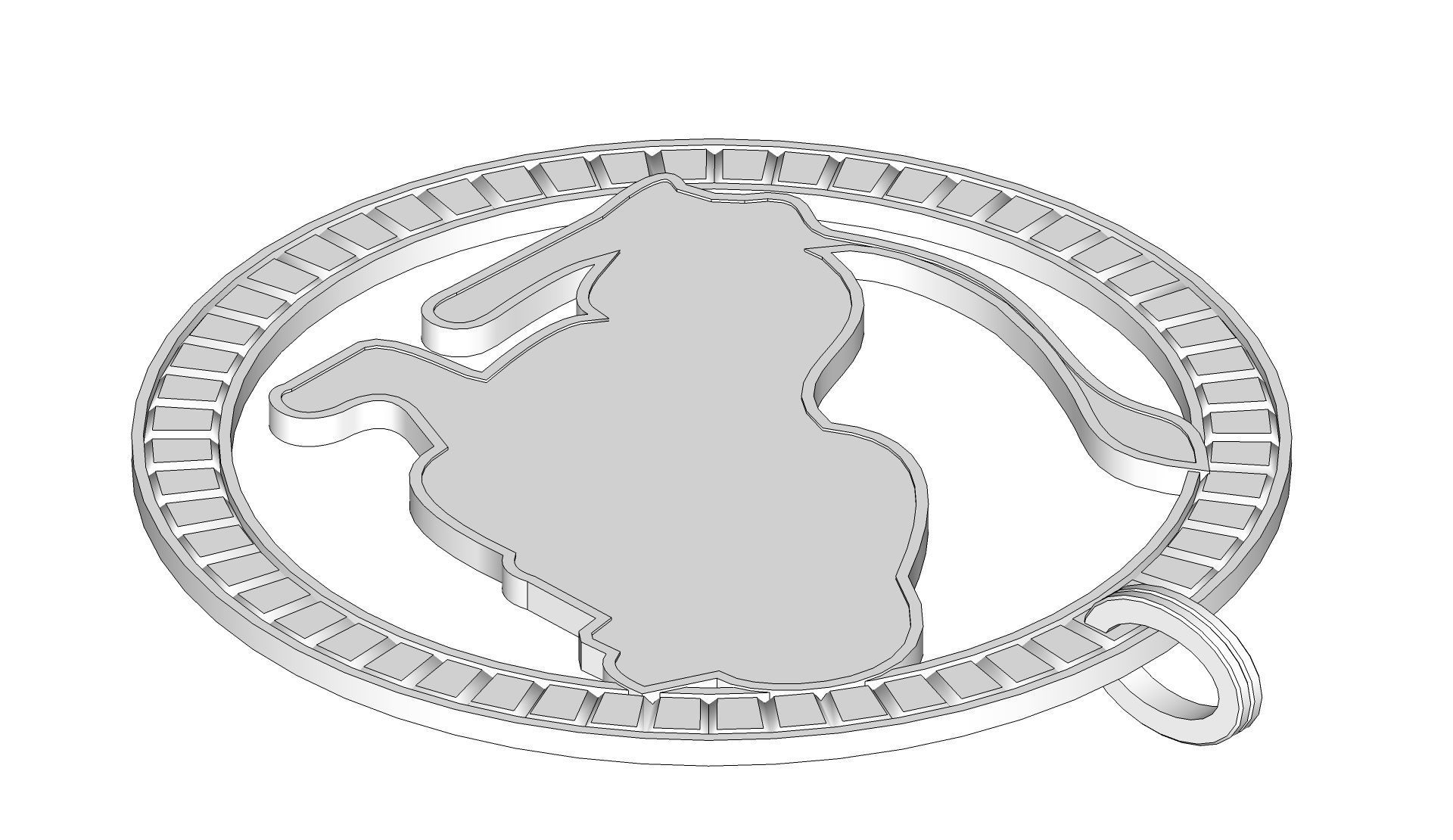 Leo Pendant 3D print model_8