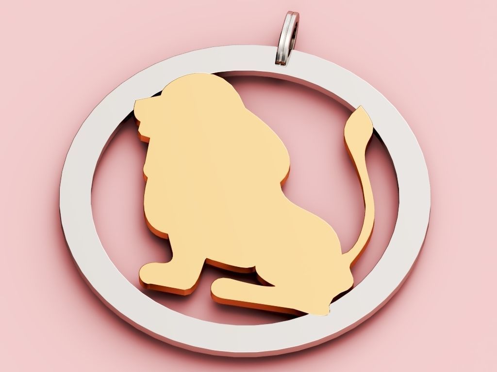 Leo Pendant 3D print model_1