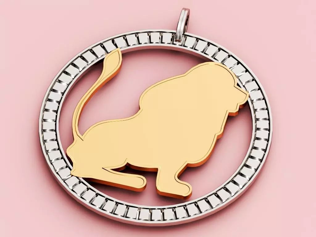 Leo Pendant 3D print model_0