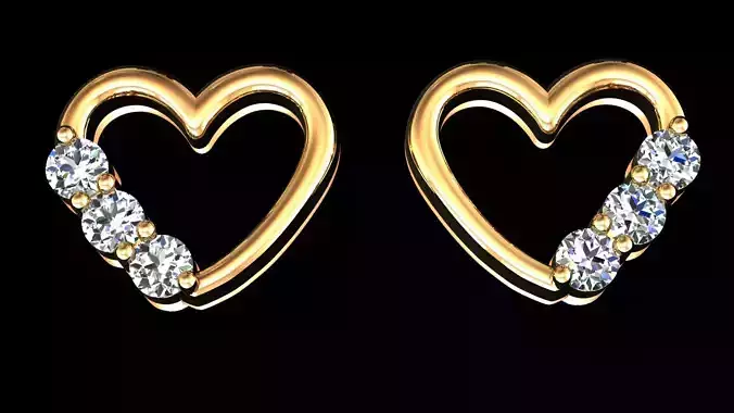 Heart Love  Earrings