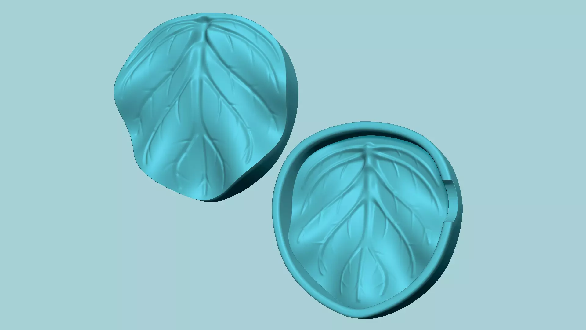 Violet Flower Leaf - Molding Arrangement EVA Foam Craft 3D print model_0