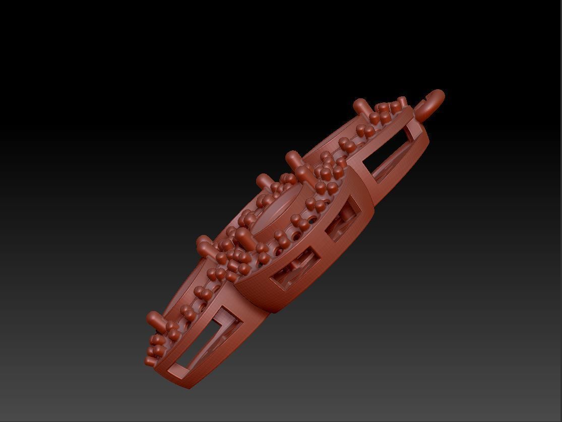 Diamond Necklace 3 line 3D print model_7