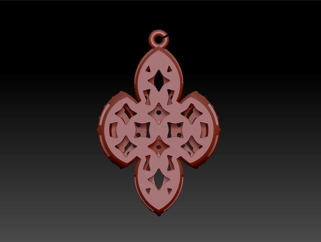 Diamond Necklace 3 line 3D print model_6