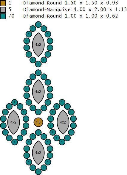 Diamond Necklace 3 line 3D print model_10