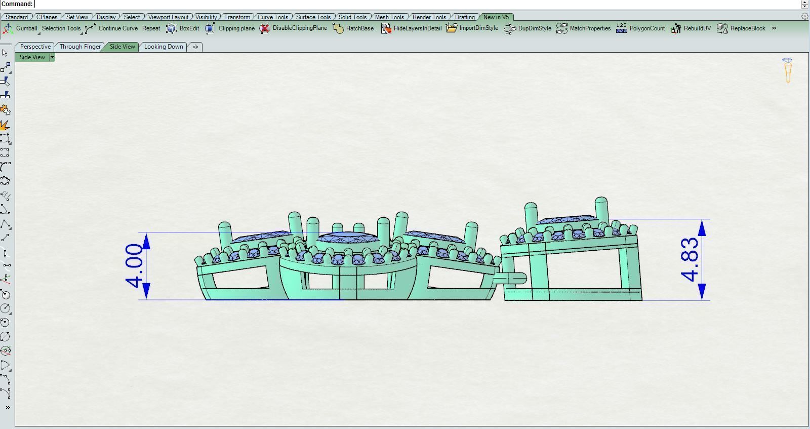 Diamond Necklace 3 line 3D print model_9