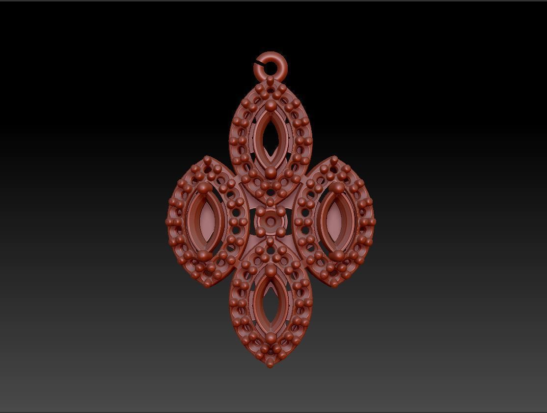 Diamond Necklace 3 line 3D print model_3