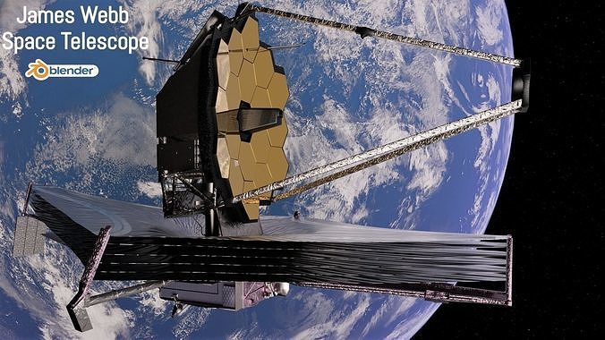 James Webb Space Telescope Low-poly 3D model