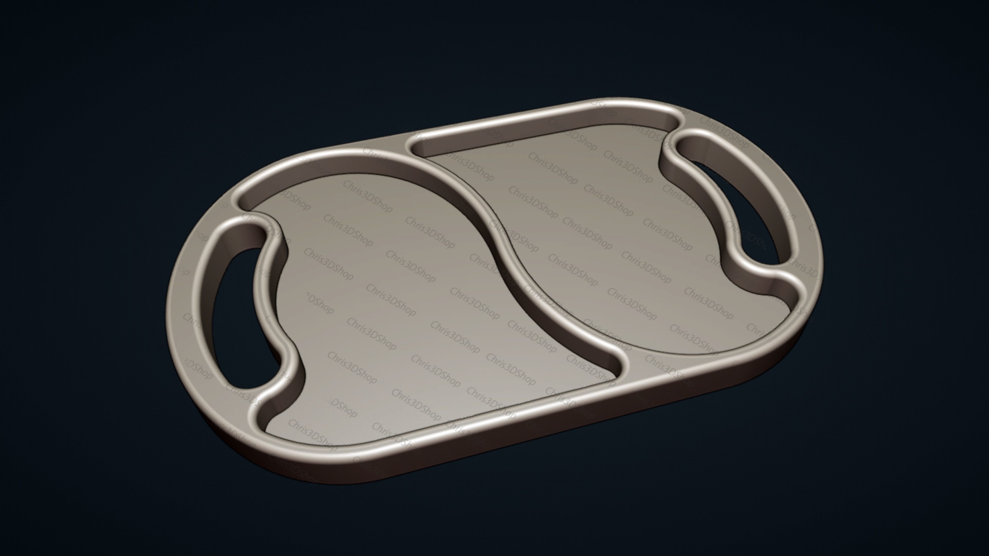 Oval Serving Tray 2- Files for CNC 3D model_1