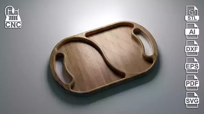 Oval Serving Tray 2- Files for CNC 